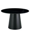 Mesa de comedor circular Garona stone negra