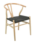 Silla Allende cuerda negra patas madera