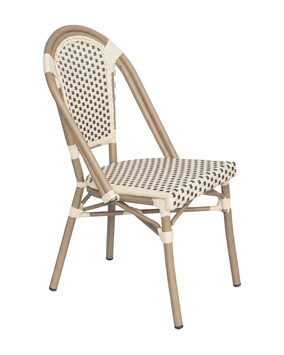 Silla de exterior Paris grayge-brown pata metal madera
