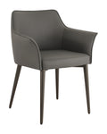 Silla ocasional Hanna PU gris Oxford pata grey-gold
