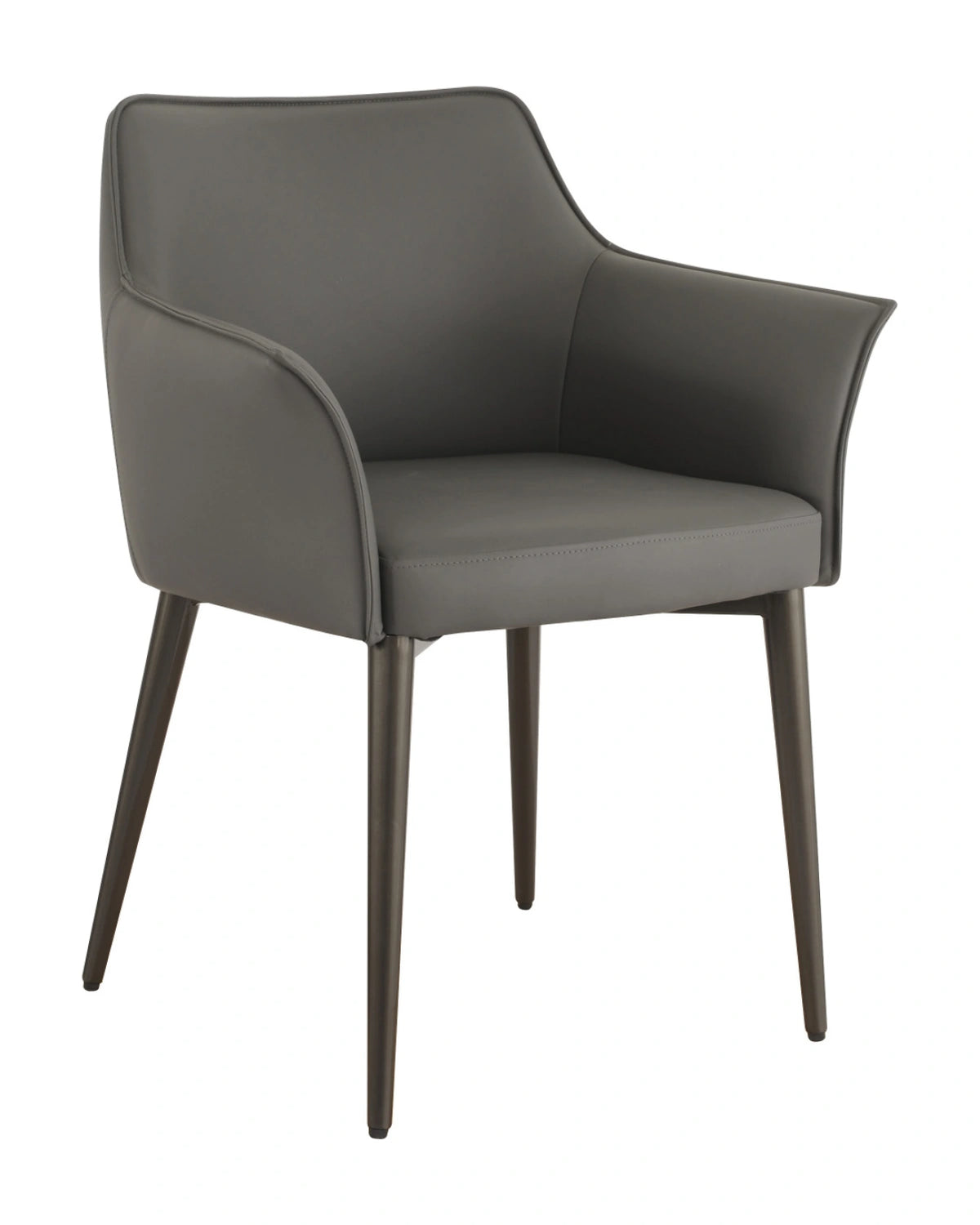 Silla ocasional Hanna PU gris Oxford pata grey-gold