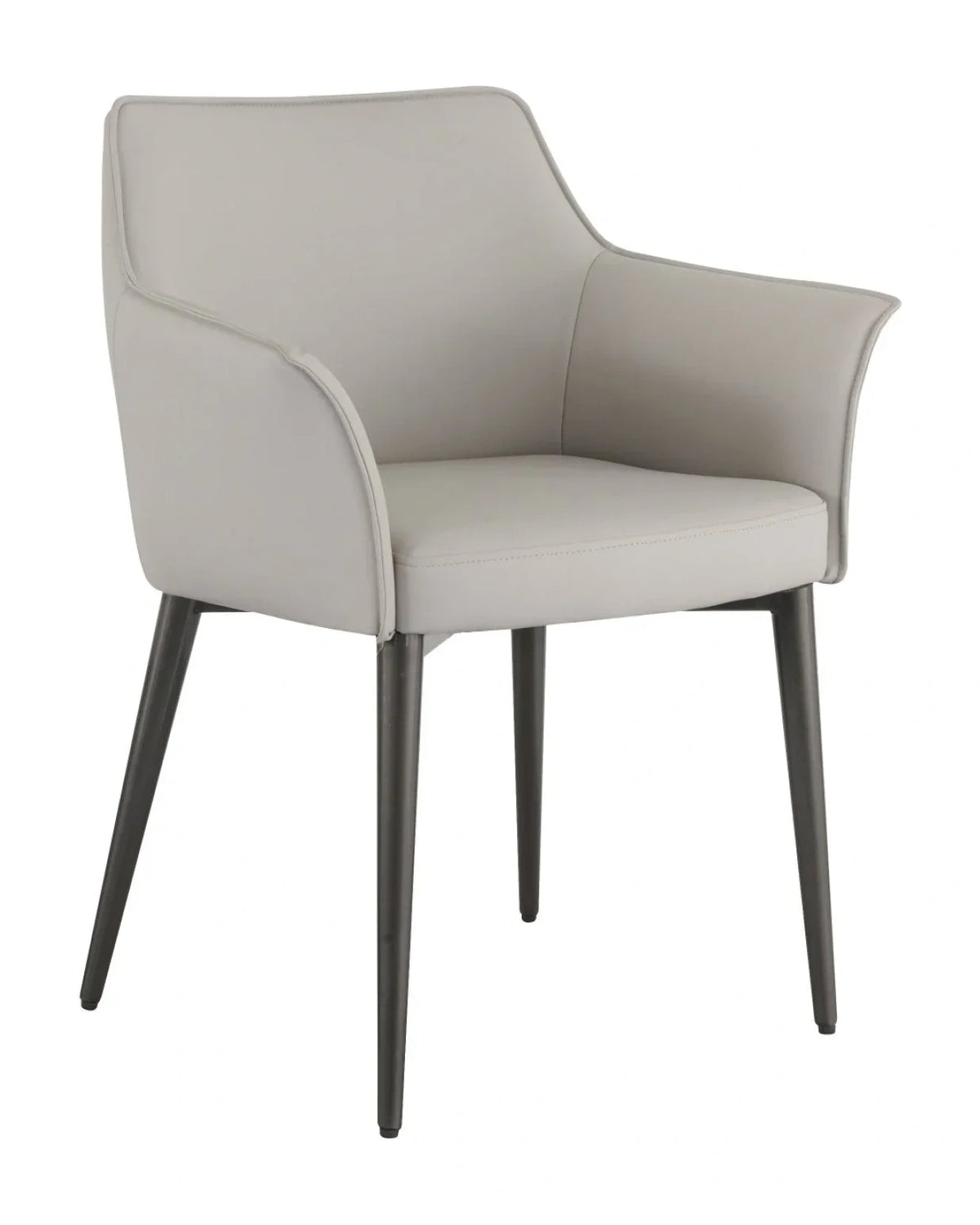 Sillón ocasional Hanna PU grayge pata grey-gold