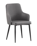 Silla ocasional Ávila PU gris pata negra
