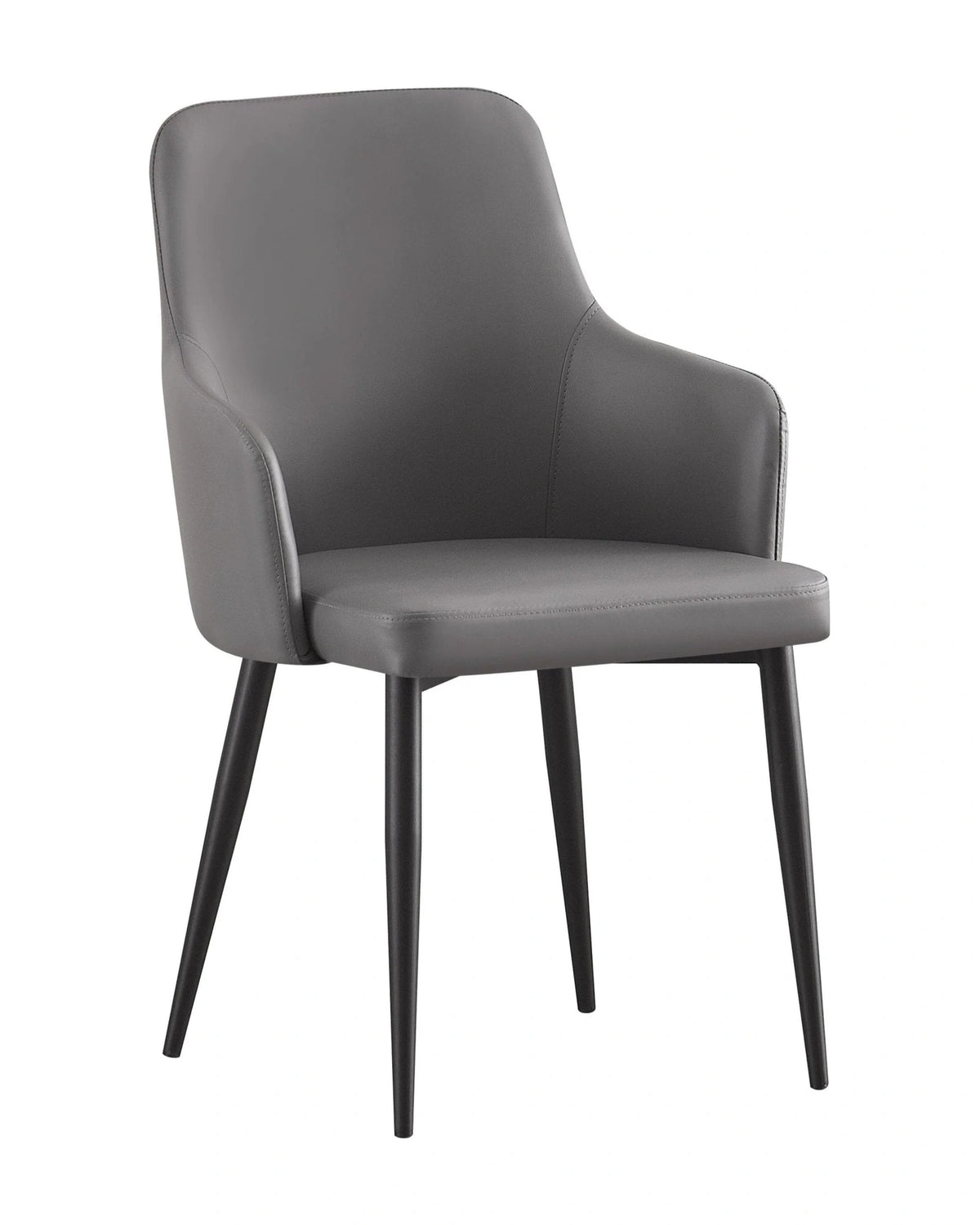 Silla ocasional Ávila PU gris pata negra
