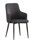 Silla ocasional Ávila PU negro pata negra