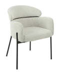 Sillón ocasional Siena tela grayge patas negras