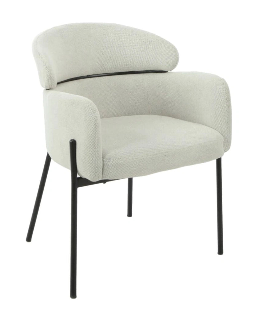 Sillón ocasional Siena tela grayge patas negras
