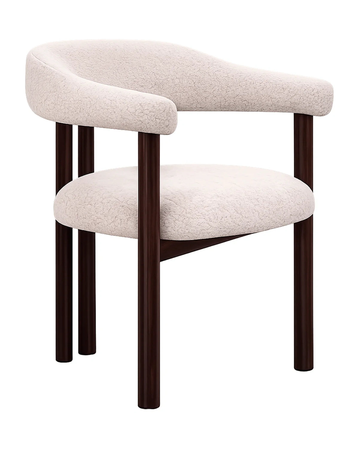 Silla ocasional Auren tela grayge pata metal madera