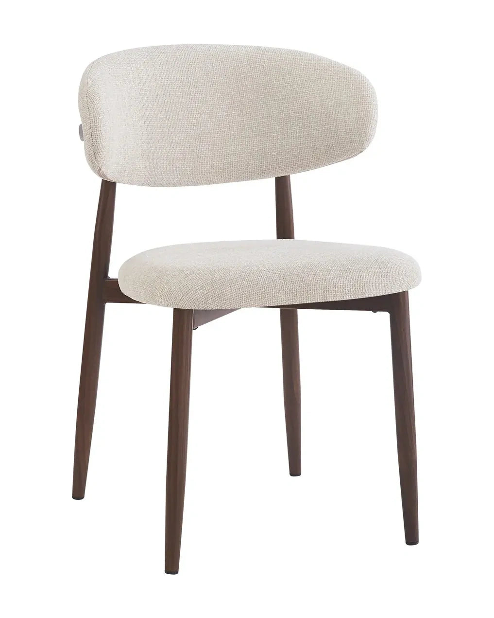 Silla Antalya tela grayge patas metal madera