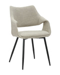 Silla Lex tela gris pata negra